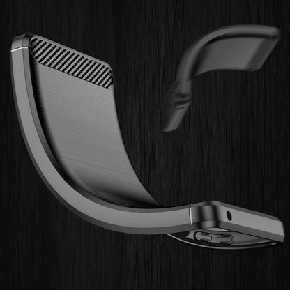 For Xiaomi Poco X4 Pro 5G Brushed Texture Carbon Fiber TPU Phone Case(Black) by buy2fix