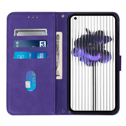 For Nothing Phone 1 3D Embossed Flip Leather Phone Case(Purple) - Nothing Cases by buy2fix | Online Shopping UK | buy2fix
