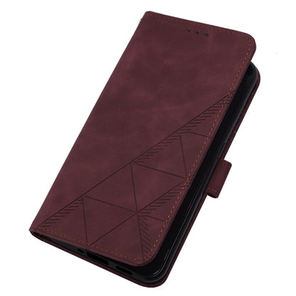 For Nothing Phone 1 3D Embossed Flip Leather Phone Case(Wine Red) - Nothing Cases by buy2fix | Online Shopping UK | buy2fix