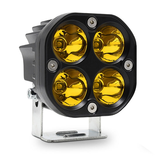 Car 3 inch 4LEDs Continuous Spotlight 20W / 2000LM / 6000K / DC9-80V(Yellow Light) - Work Lights by buy2fix | Online Shopping UK | buy2fix