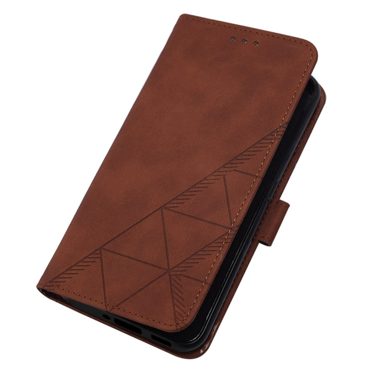 For Nothing Phone 1 Crossbody 3D Embossed Flip Leather Phone Case(Brown) - Nothing Cases by buy2fix | Online Shopping UK | buy2fix
