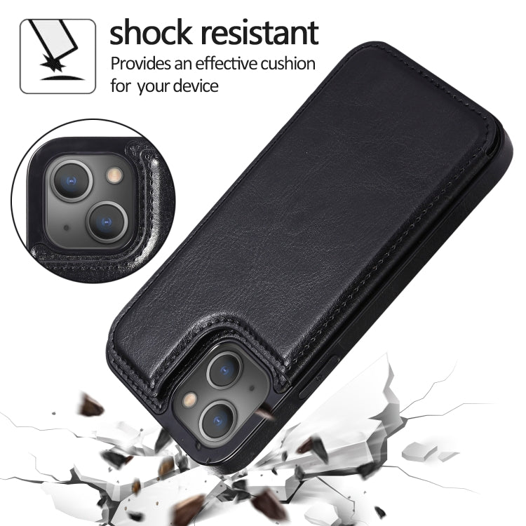 For iPhone 14 Plus Double Buckle Phone Case (Black) - iPhone 14 Plus Cases by buy2fix | Online Shopping UK | buy2fix