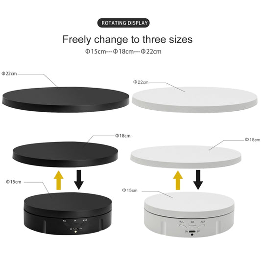 3 in 1 Electric Rotating Display Stand Turntable(White) -  by buy2fix | Online Shopping UK | buy2fix