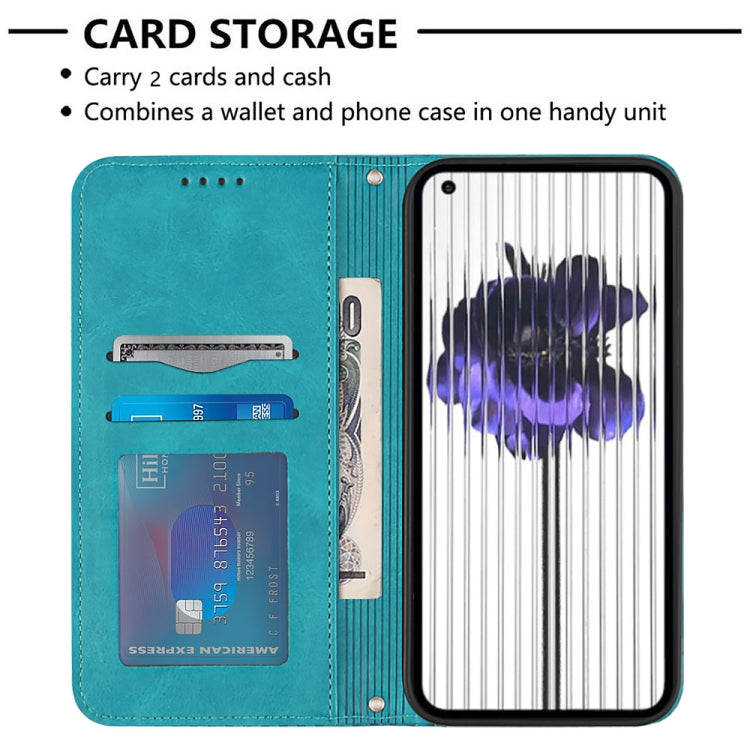 For Nothing Phone 1 Football Texture Magnetic Leather Flip Phone Case(Light Blue) - Nothing Cases by buy2fix | Online Shopping UK | buy2fix