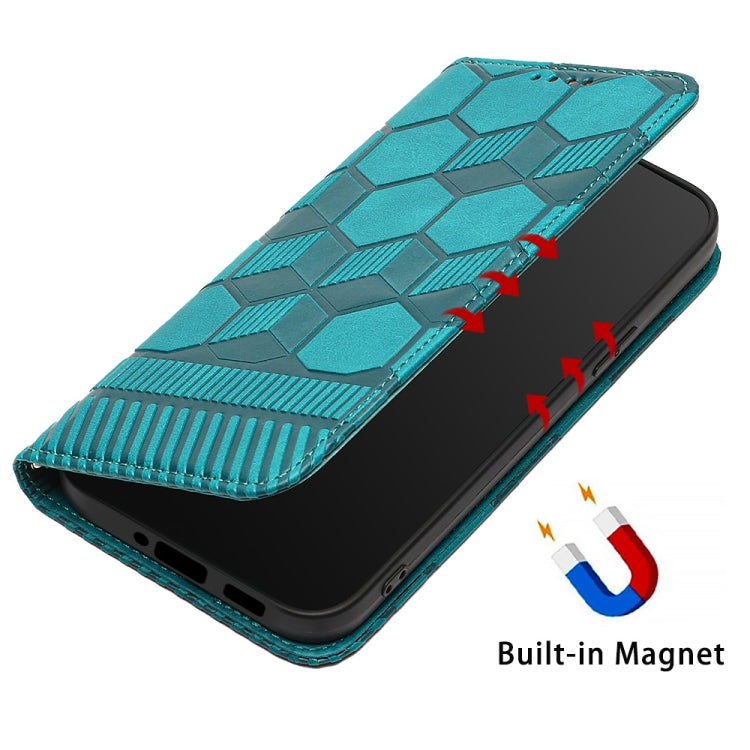 For Nothing Phone 1 Football Texture Magnetic Leather Flip Phone Case(Light Blue) - Nothing Cases by buy2fix | Online Shopping UK | buy2fix