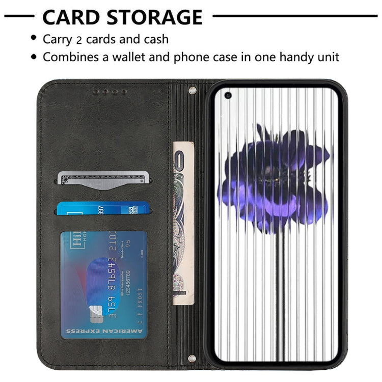 For Nothing Phone 1 Football Texture Magnetic Leather Flip Phone Case(Black) - Nothing Cases by buy2fix | Online Shopping UK | buy2fix