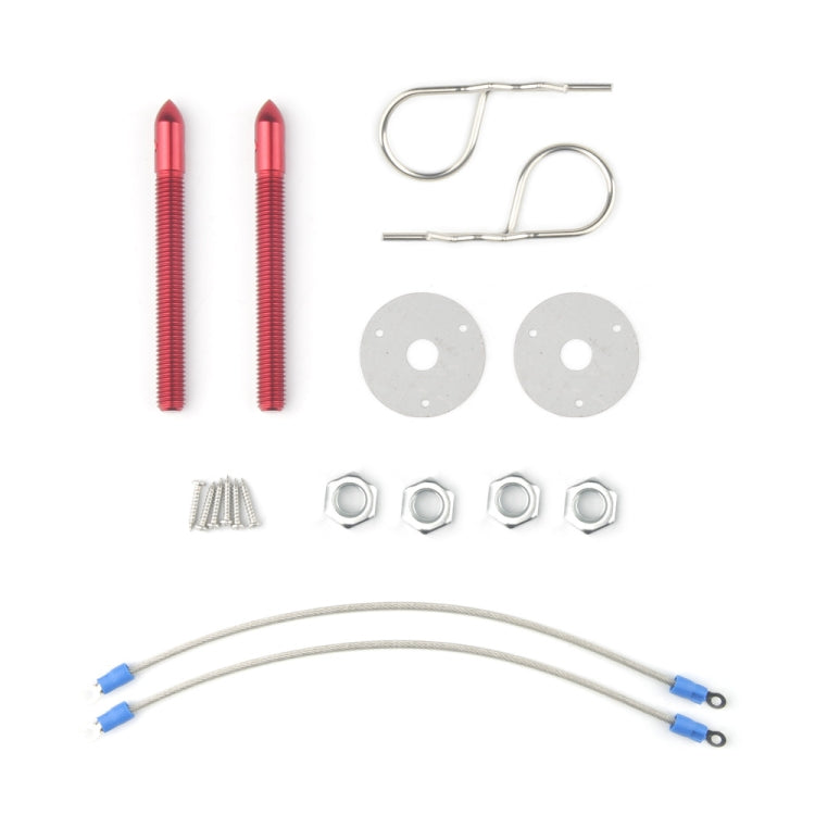 Car Universal Pull Wire Hood Lock(Red) - Engine Fittings by buy2fix | Online Shopping UK | buy2fix