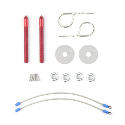 Car Universal Pull Wire Hood Lock(Red) - Engine Fittings by buy2fix | Online Shopping UK | buy2fix