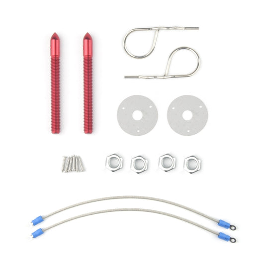 Car Universal Pull Wire Hood Lock(Red) - Engine Fittings by buy2fix | Online Shopping UK | buy2fix