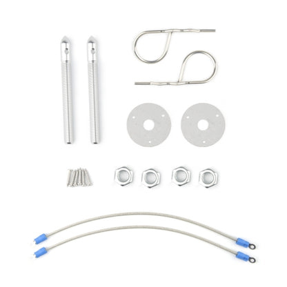 Car Universal Pull Wire Hood Lock(Silver) - Engine Fittings by buy2fix | Online Shopping UK | buy2fix