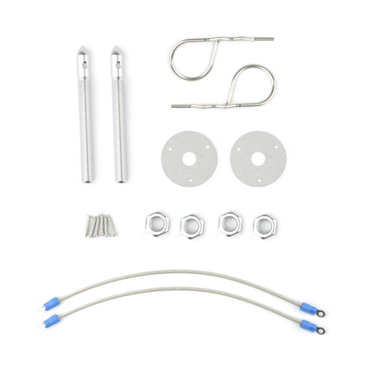 Car Universal Pull Wire Hood Lock(Silver) - Engine Fittings by buy2fix | Online Shopping UK | buy2fix