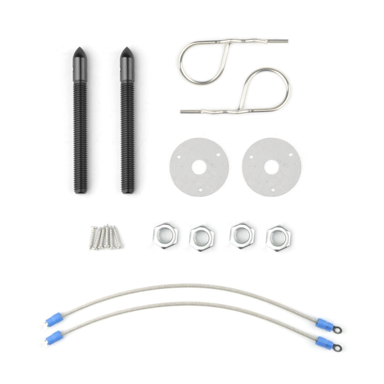Car Universal Pull Wire Hood Lock(Black) - Engine Fittings by buy2fix | Online Shopping UK | buy2fix