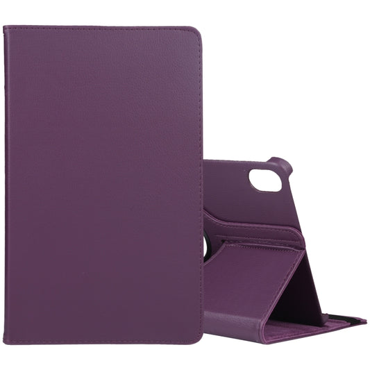 For Honor Pad 8 360 Degree Rotation Litchi Texture Flip Leather Tablet Case(Purple) - Honor by buy2fix | Online Shopping UK | buy2fix