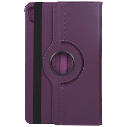 For Honor Pad 8 360 Degree Rotation Litchi Texture Flip Leather Tablet Case(Purple) - Honor by buy2fix | Online Shopping UK | buy2fix