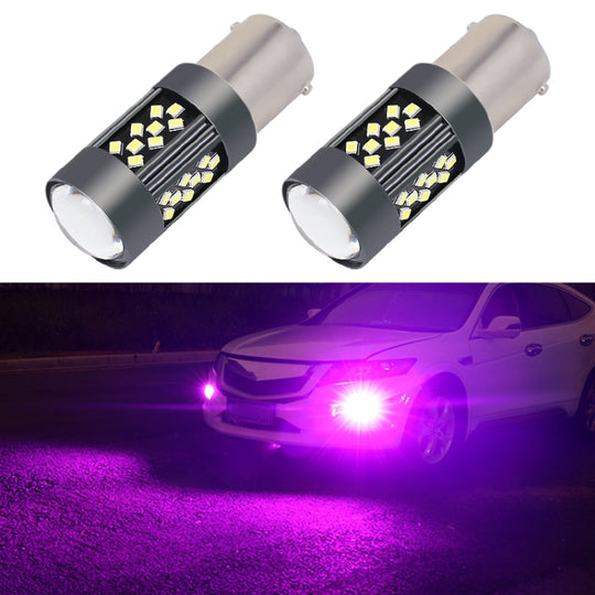 1 Pair 1156 12V 7W Continuous Car LED Fog Light(Pink Light)