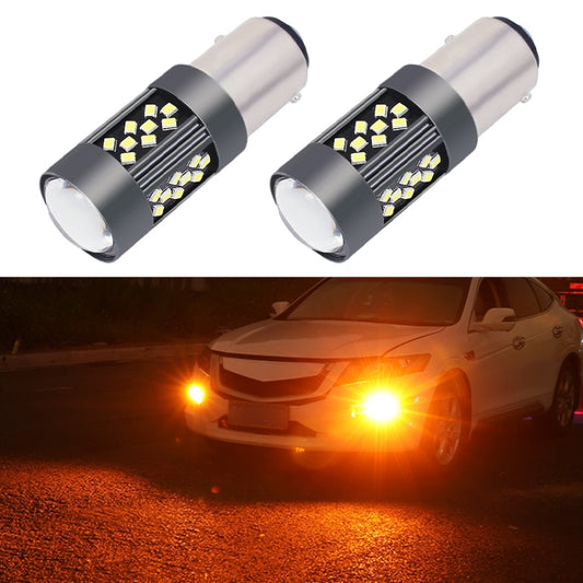 1 Pair 1157 12V 7W Continuous Car LED Fog Light(Orange Light) - Fog / Driving Lights by buy2fix | Online Shopping UK | buy2fix