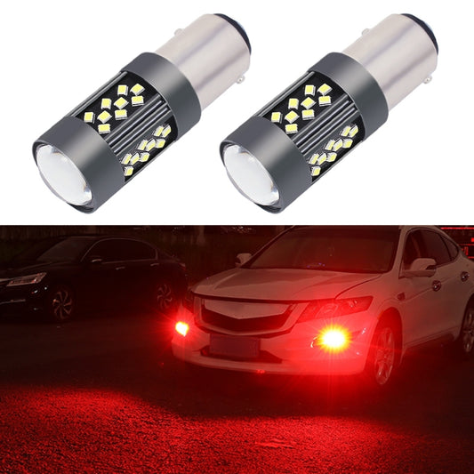 1 Pair 1157 12V 7W Continuous Car LED Fog Light(Red Light) - Fog / Driving Lights by buy2fix | Online Shopping UK | buy2fix
