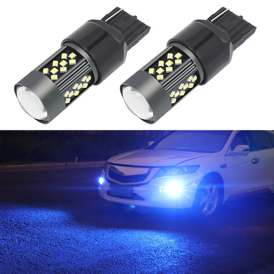 1 paire de phares antibrouillard LED continus 7440 12V 7W pour voiture (lumière bleue glacée)