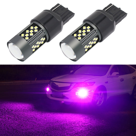 1 paire de feux antibrouillard LED continus pour voiture 7440 12V 7W (lumière violette)
