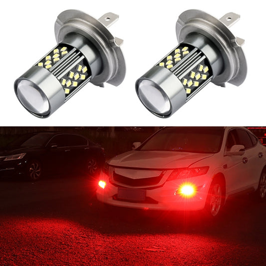 1 Pair H7 12V 7W Continuous Car LED Fog Light(Red Light) - Fog / Driving Lights by buy2fix | Online Shopping UK | buy2fix
