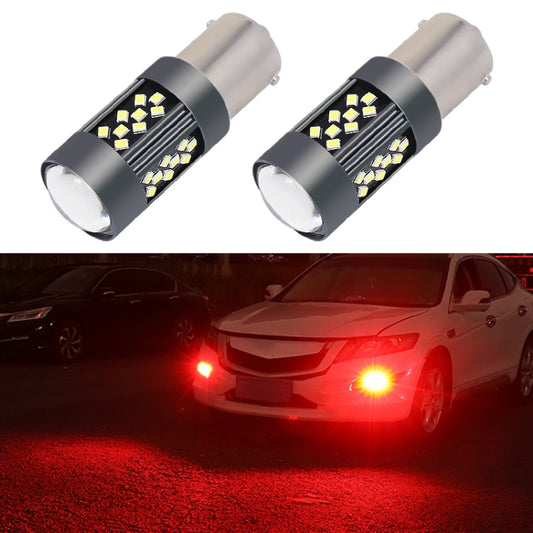 1 Pair 1156 12V 7W Strobe Car LED Fog Light(Red Light) - Fog / Driving Lights by buy2fix | Online Shopping UK | buy2fix