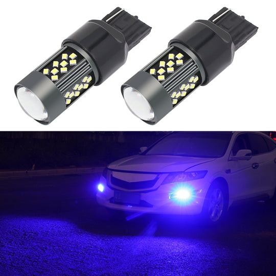 1 paire de feux antibrouillard LED stroboscopiques 7440 12V 7W pour voiture (lumière bleue)