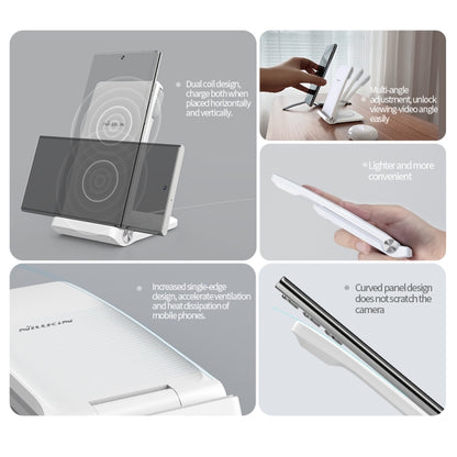 NILLKIN NKT12 3-in-1 Wireless Charger with Huawei Watch Charger, Plug Type:US Plug(White) by NILLKIN