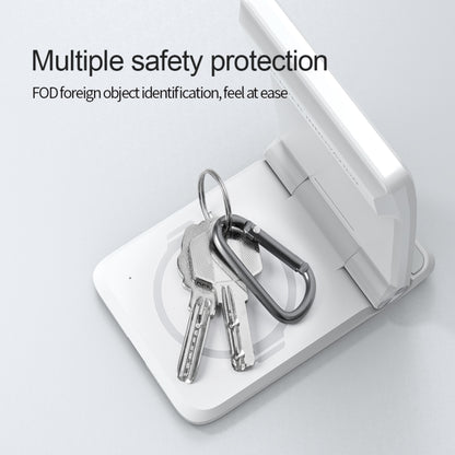 NILLKIN NKT12 3-in-1 Wireless Charger with Huawei Watch Charger, Plug Type:US Plug(White) by NILLKIN