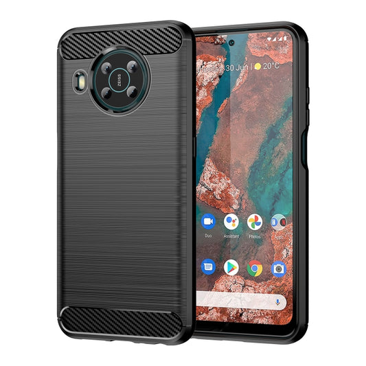 For Nokia X10 / X20 Brushed Texture Carbon Fiber TPU Phone Case(Black) - Nokia Cases by buy2fix | Online Shopping UK | buy2fix