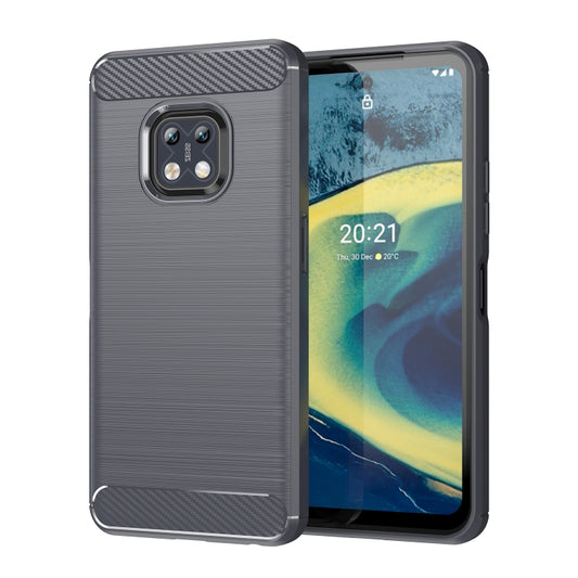 For Nokia XR20 Brushed Texture Carbon Fiber TPU Phone Case(Grey) - Nokia Cases by buy2fix | Online Shopping UK | buy2fix