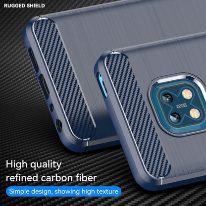 For Nokia XR20 Brushed Texture Carbon Fiber TPU Phone Case(Blue) - Nokia Cases by buy2fix | Online Shopping UK | buy2fix