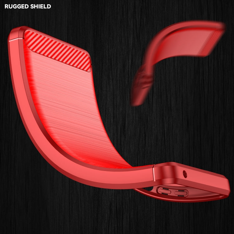 For Nokia G50 Brushed Texture Carbon Fiber TPU Phone Case(Red) by buy2fix