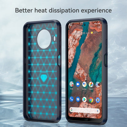 For Nokia X100 Brushed Texture Carbon Fiber TPU Phone Case(Blue) - Nokia Cases by buy2fix | Online Shopping UK | buy2fix