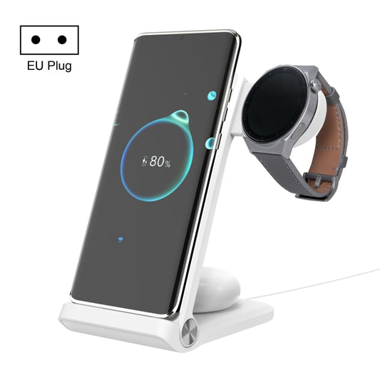 NILLKIN NKT12 3-in-1 Wireless Charger with Samsung Watch Charger, Plug Type:EU Plug (White) - Wireless Charger by buy2fix | Online Shopping UK | buy2fix