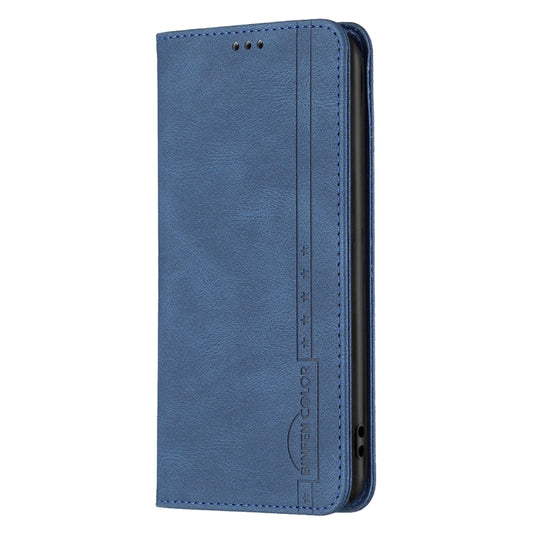 For Nothing Phone 1 Magnetic RFID Blocking Anti-Theft Leather Phone Case(Blue) - Nothing Cases by buy2fix | Online Shopping UK | buy2fix