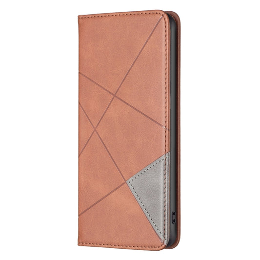 For Nothing Phone 1 Prismatic Invisible Magnetic Leather Phone Case(Brown) - Nothing Cases by buy2fix | Online Shopping UK | buy2fix