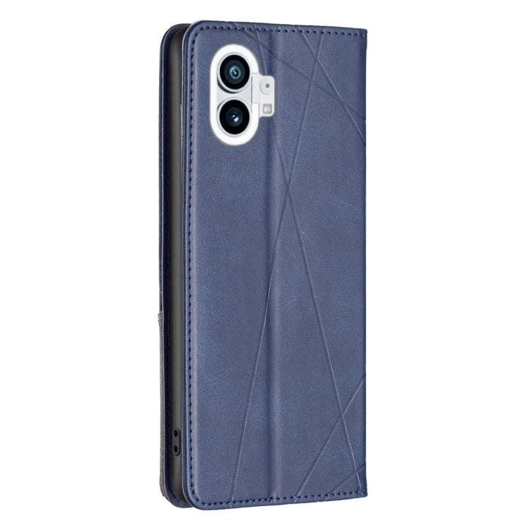 For Nothing Phone 1 Prismatic Invisible Magnetic Leather Phone Case(Blue) - Nothing Cases by buy2fix | Online Shopping UK | buy2fix
