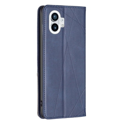 For Nothing Phone 1 Prismatic Invisible Magnetic Leather Phone Case(Blue) - Nothing Cases by buy2fix | Online Shopping UK | buy2fix