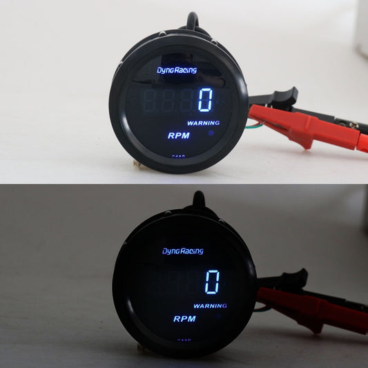 Car Modified 12V Universal 52mm Blue Light Digital Display Meter, Style:Tachometer - Car Modification by buy2fix | Online Shopping UK | buy2fix