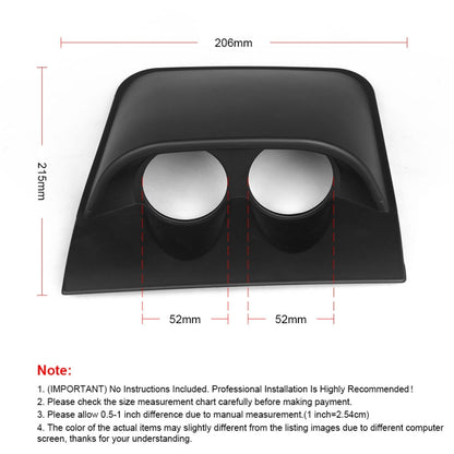 Car 52mm 2 Holes Dash Gauge Meter Pod Mount Holder, Style:Carbon Fiber - Decoration Rings by buy2fix | Online Shopping UK | buy2fix