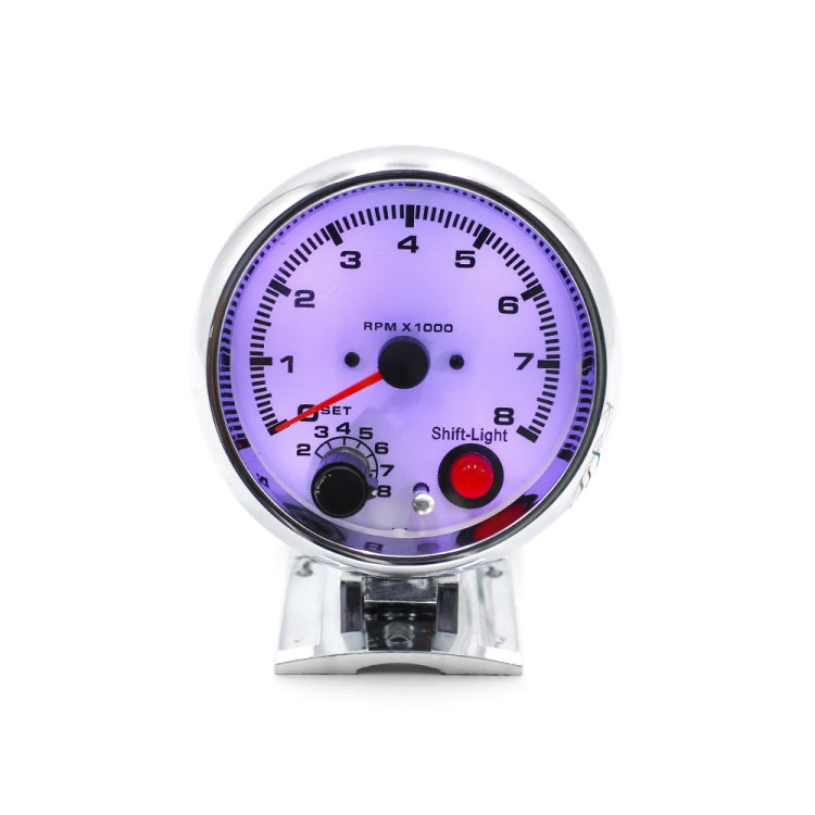 Car Modified 7 Background Lights Tachometer 0-8000RPM for 4/6/8 Cylinder Engines - Car Modification by buy2fix | Online Shopping UK | buy2fix