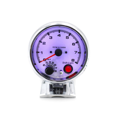 Car Modified 7 Background Lights Tachometer 0-8000RPM for 4/6/8 Cylinder Engines - Car Modification by buy2fix | Online Shopping UK | buy2fix