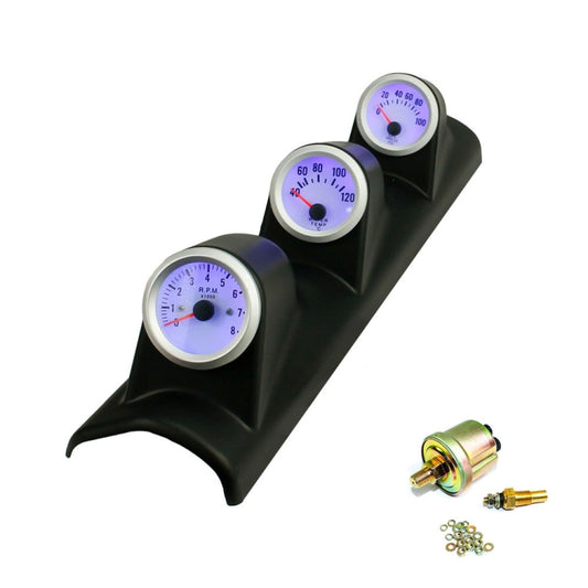 Car Modified 3 in 1 Tachometer Water Temperature Gauge Oil Pressure Gauge, with Left-hand Drive Three Hole - Car Modification by buy2fix | Online Shopping UK | buy2fix