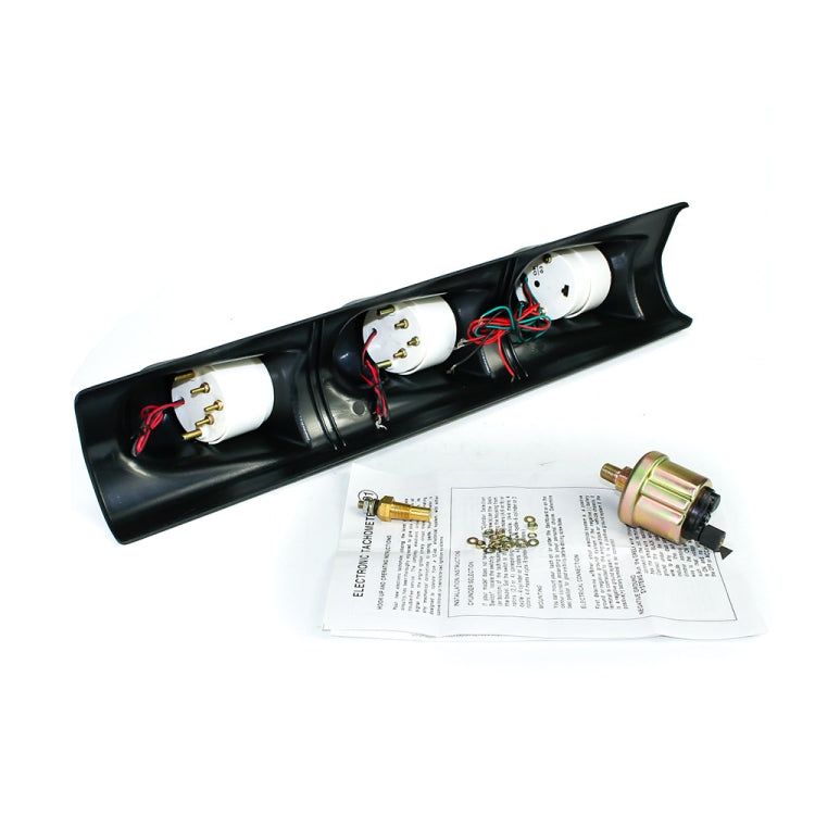 Car Modified 3 in 1 Tachometer Water Temperature Gauge Oil Pressure Gauge, with Left-hand Drive Three Hole - Car Modification by buy2fix | Online Shopping UK | buy2fix