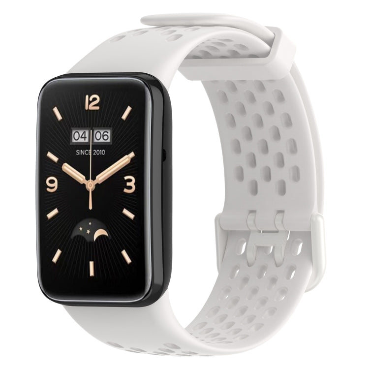 For Xiaomi Mi Band 7 Pro Breathable TPU Watch Band(White) - Watch Bands by buy2fix | Online Shopping UK | buy2fix
