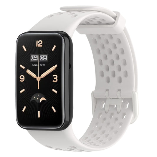 For Xiaomi Mi Band 7 Pro Breathable TPU Watch Band(White) - Watch Bands by buy2fix | Online Shopping UK | buy2fix