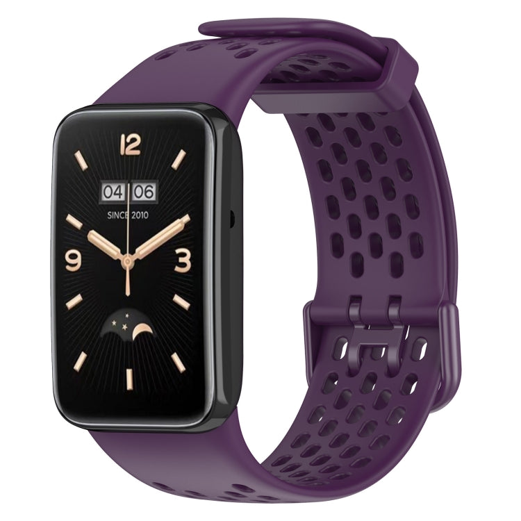 For Xiaomi Mi Band 7 Pro Breathable TPU Watch Band(Dark Purple) - Watch Bands by buy2fix | Online Shopping UK | buy2fix