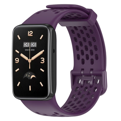 For Xiaomi Mi Band 7 Pro Breathable TPU Watch Band(Dark Purple) - Watch Bands by buy2fix | Online Shopping UK | buy2fix