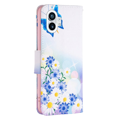For Nothing Phone 1 Colored Drawing Pattern Leather Phone Case(Butterfly Love) by buy2fix