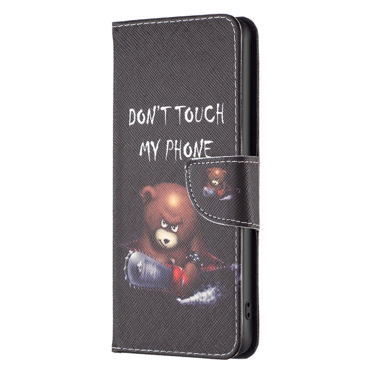 For Nothing Phone 1 Colored Drawing Pattern Leather Phone Case(Bear) by buy2fix